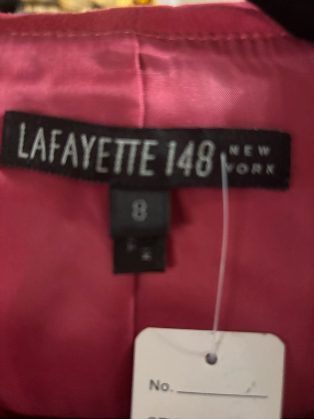 Lafayette 148 New York Raspberry Pink Ruffle-Front Jacket - Picture 2 of 10